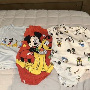 3 piece Mickey Mouse onesies